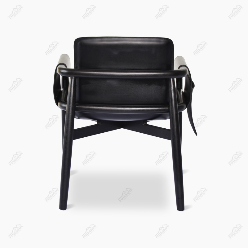 Teresina Kuoio Leather Wooden Armchair Replica in Saddle Leather FA365